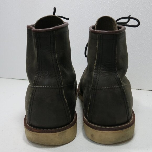 Red Wing Shoes Men’s Dark Brown Moc Toe Work Boots